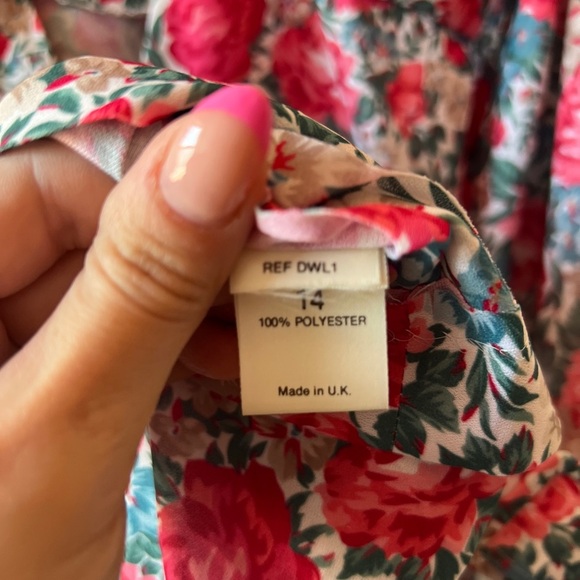 Vintage floral top long sleeve Demmans Classics 14/M - Picture 4 of 6